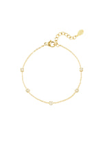 Golden Crystal Bracelet – feines Armband aus Edelstahl mit Strasssteinen in Gold