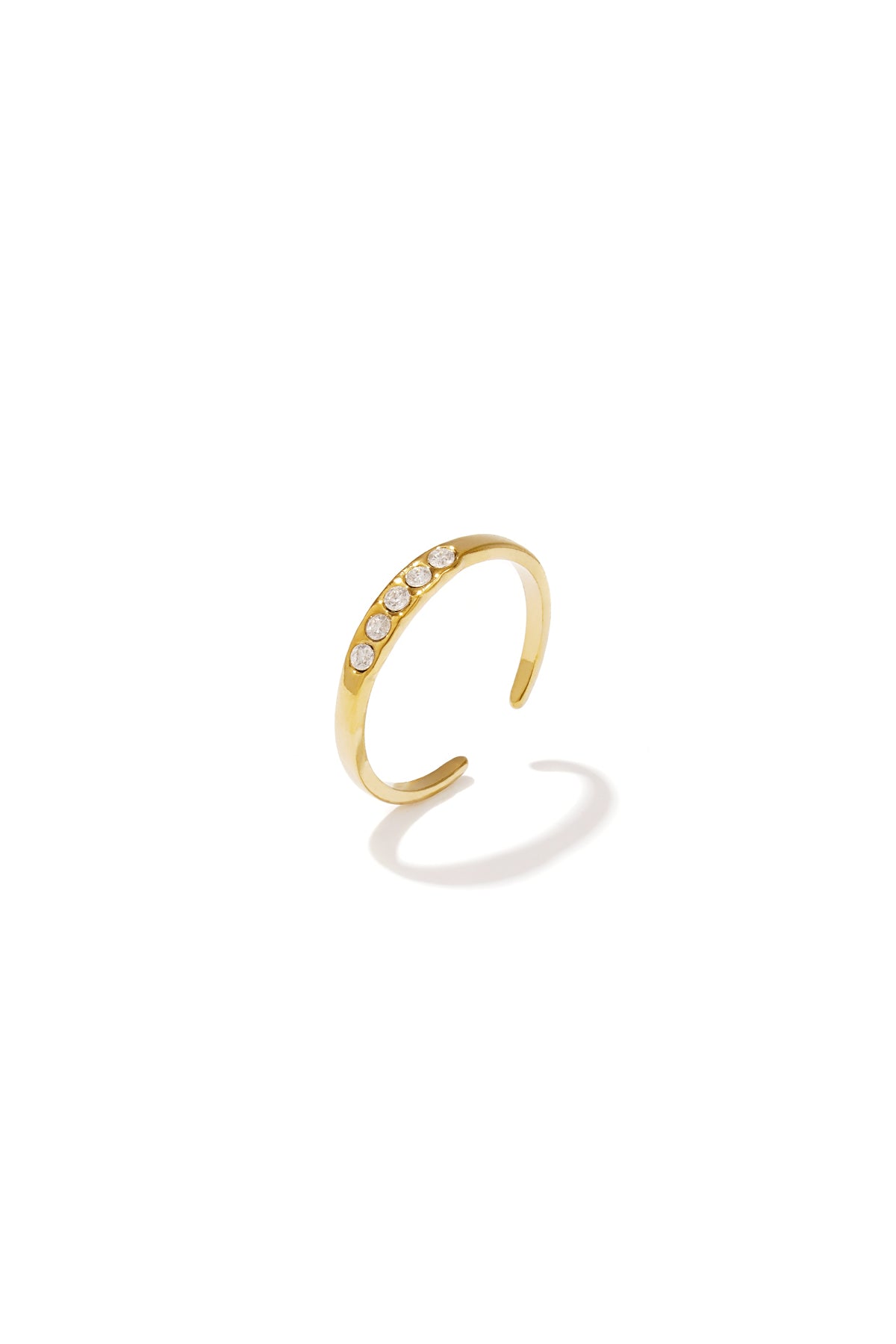 Ring mit Steinen - Edelstahl