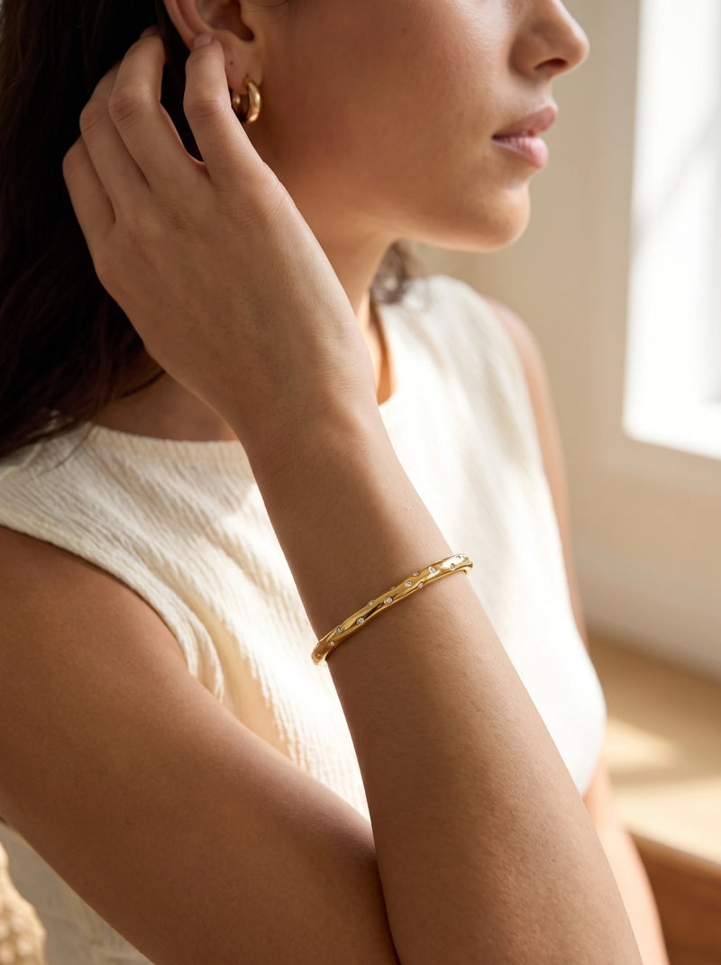 Luna Crystal Cuff Bracelet