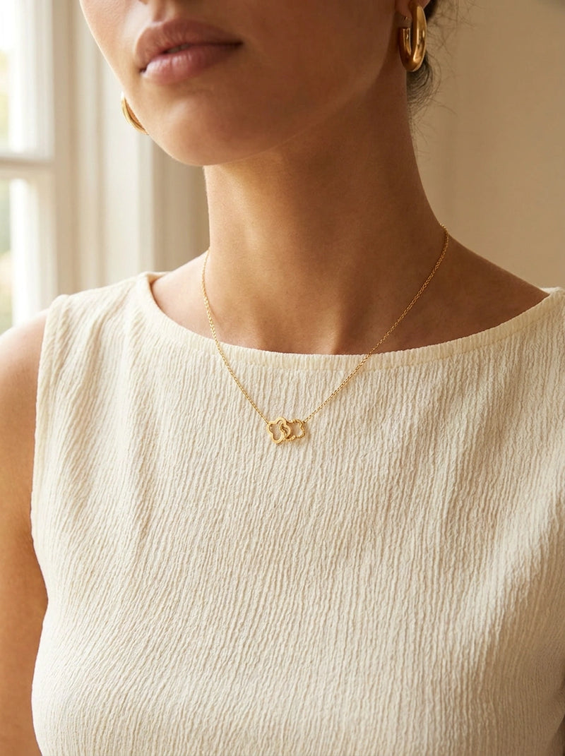 Twin Clover Necklace