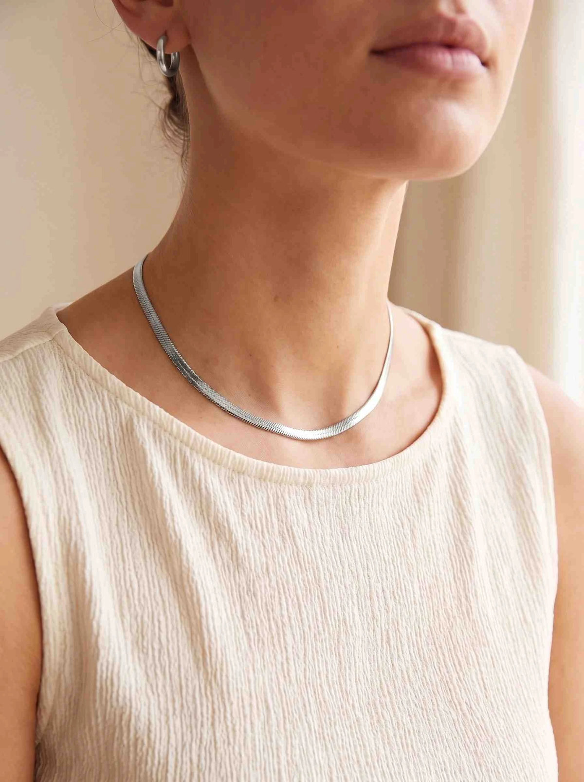 Flat Snake Chain Necklace