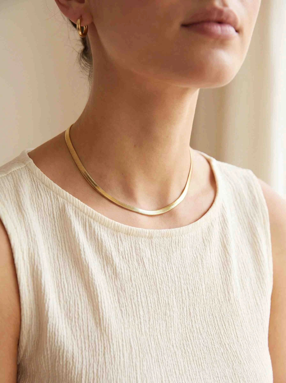 Flat Snake Chain Necklace