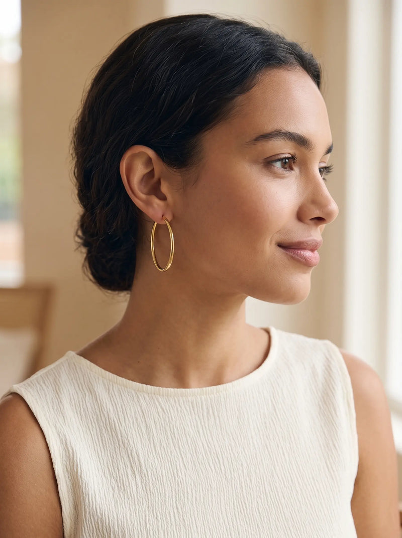 Classic Thin Hoop Earrings