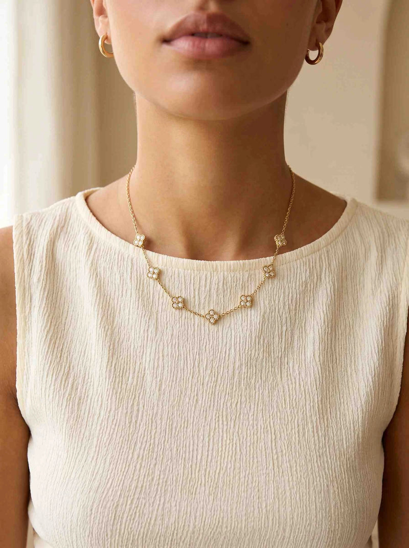 Zirkonia Clover Necklace
