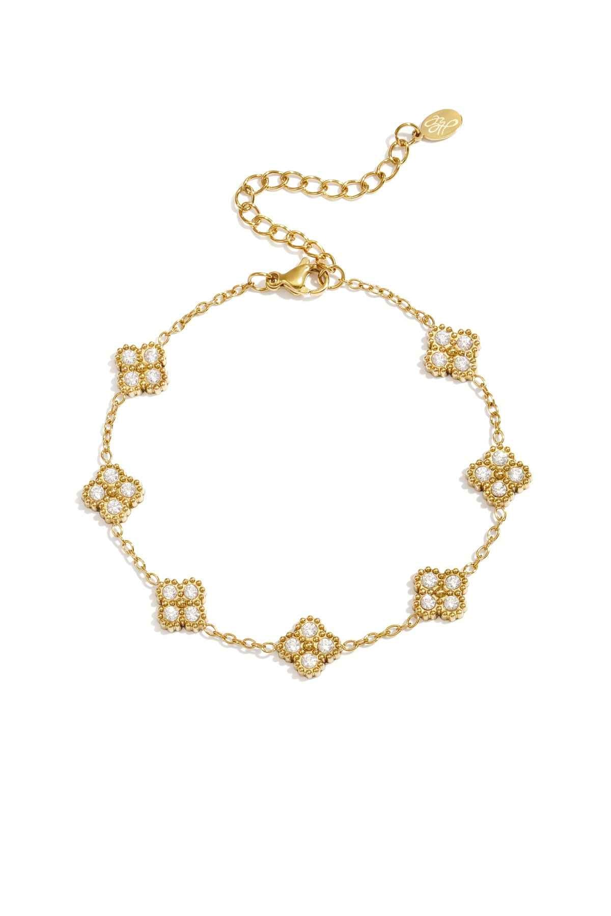 Zirkonia Clover Bracelet