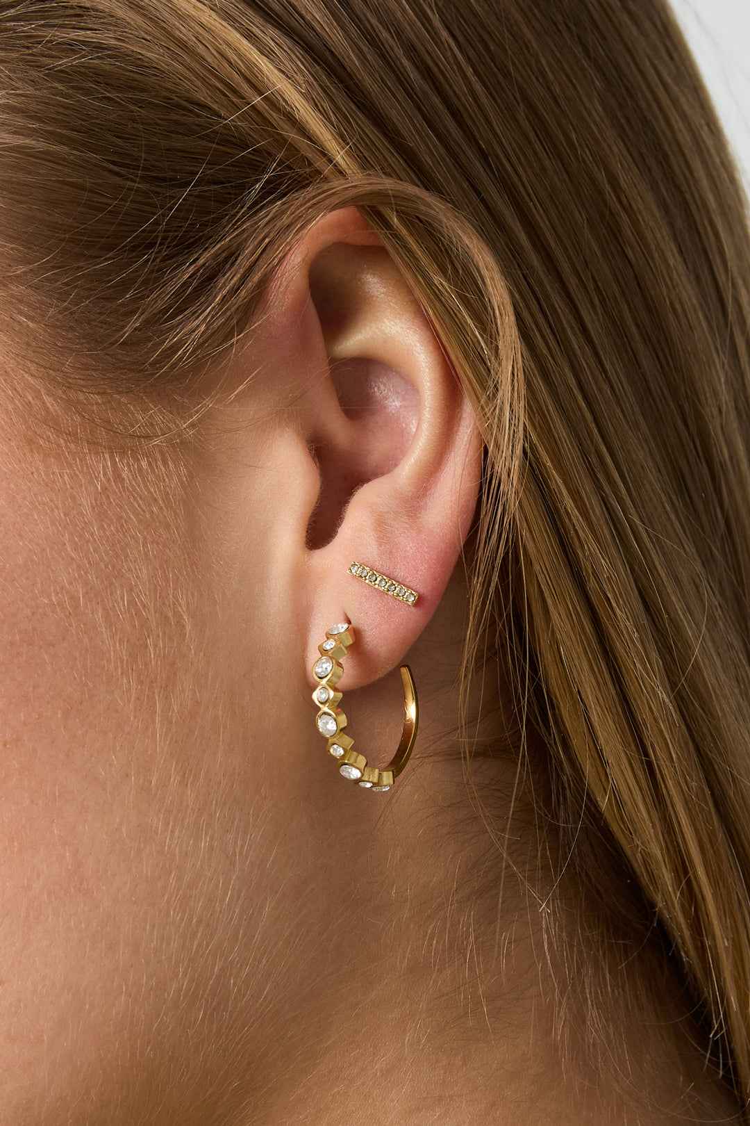 Crystal Glow Hoop Earrings
