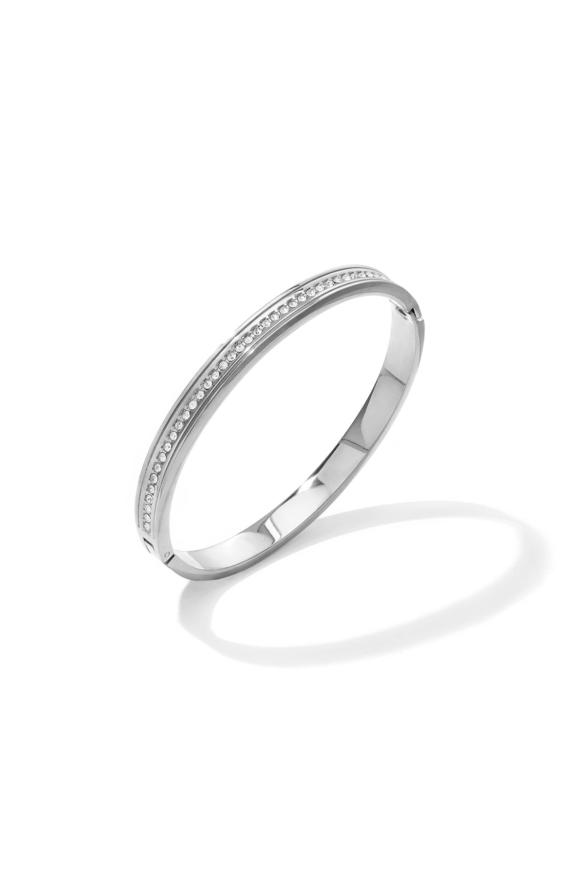 Edelstahl-Armreifen, Kreis, Schlicht, Alltagsschmuck, Serie „Simple“, Damenschmuck