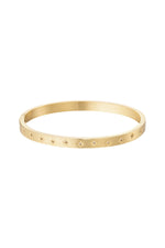 Glow Stone Bangle – Armreif aus Edelstahl mit Strassdetail
