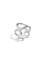 Kora Ring – Ring mit ineinandergreifenden Kreisen aus Edelstahl in Gold und Silber