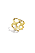 Kora Ring – Ring mit ineinandergreifenden Kreisen aus Edelstahl in Gold und Silber
