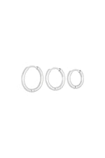 Layered Hoops Set – 3er-Set Creolen aus Edelstahl in Gold und Silber