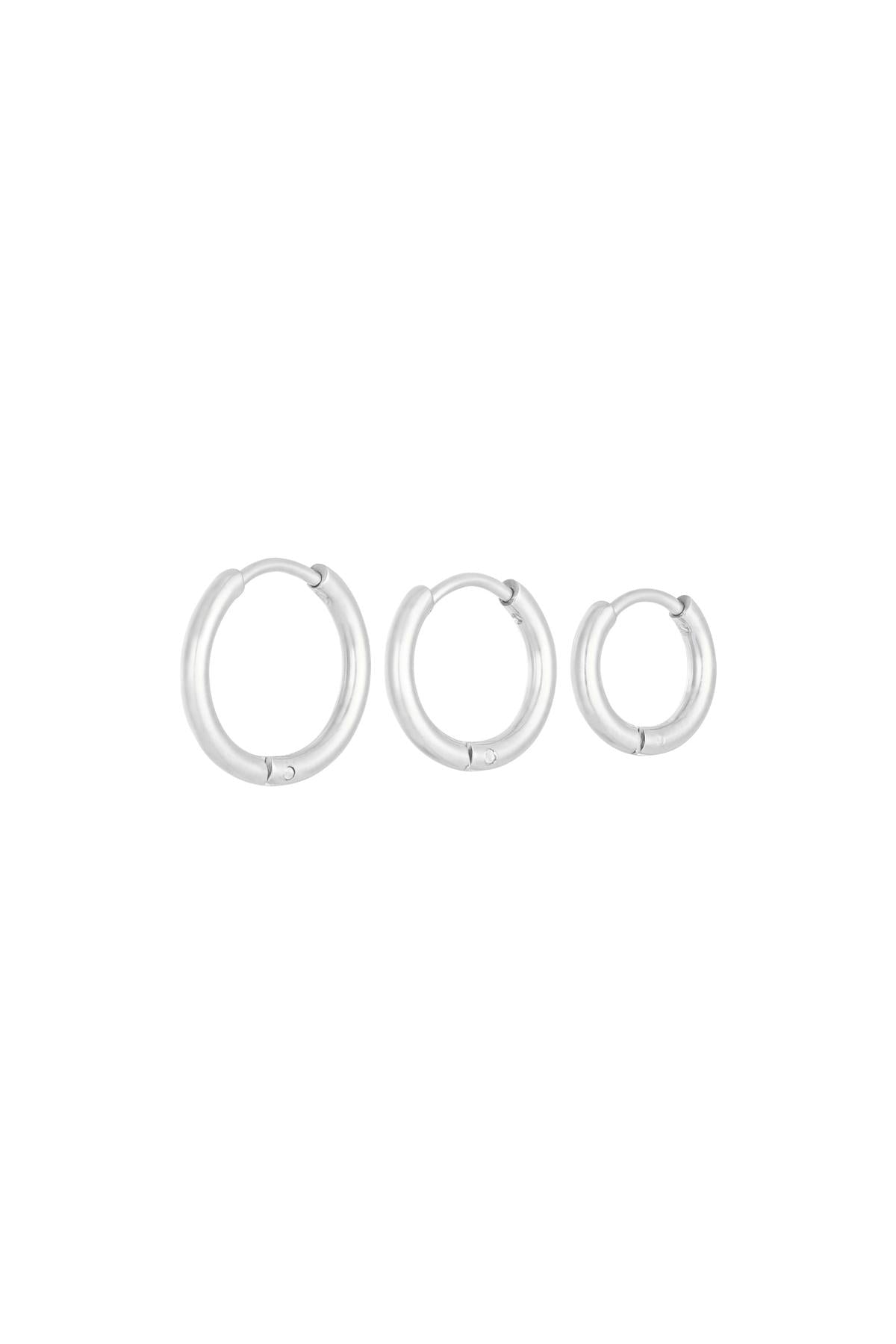 Layered Hoops Set – 3er-Set Creolen aus Edelstahl in Gold und Silber