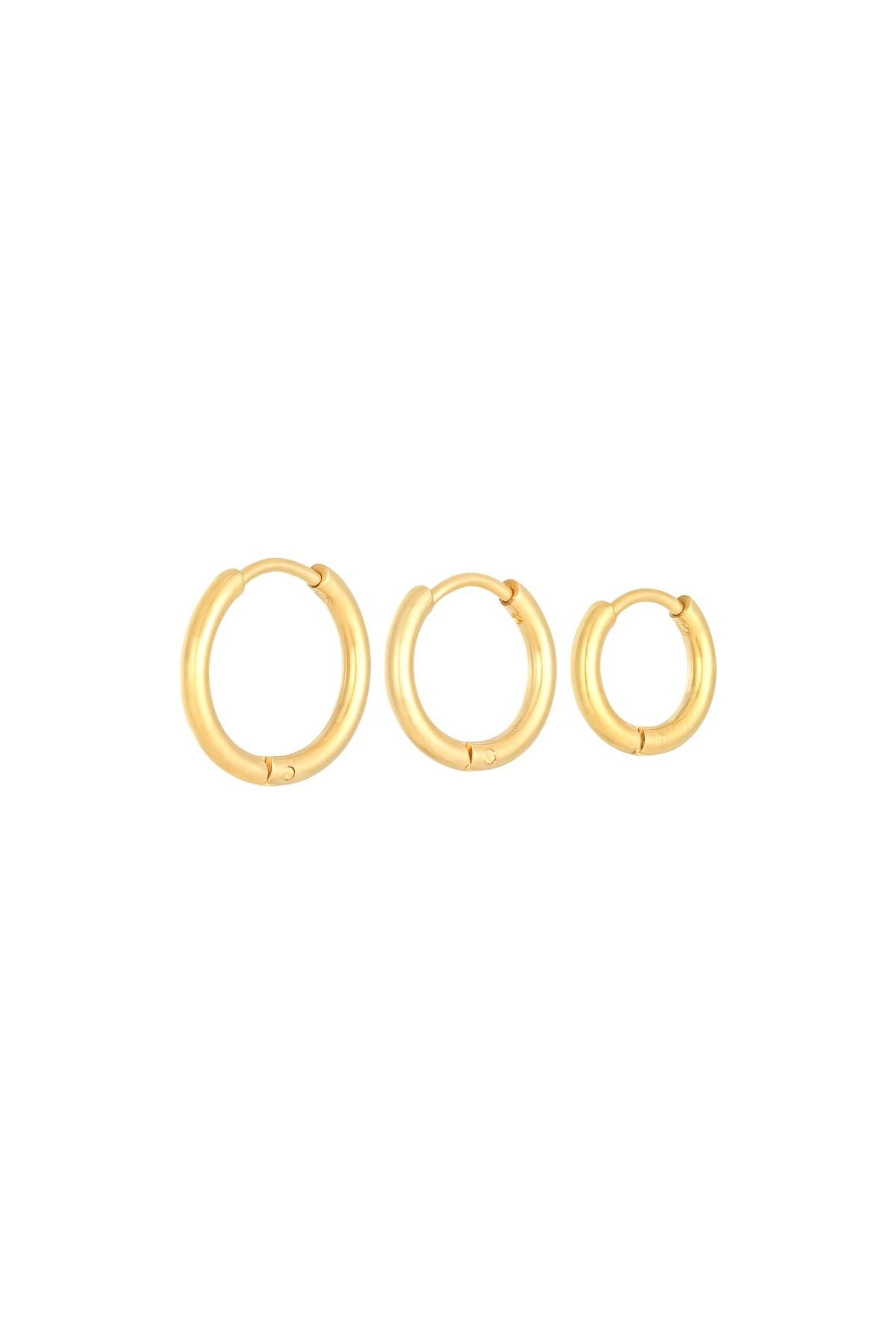 Layered Hoops Set – 3er-Set Creolen aus Edelstahl in Gold und Silber