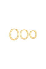 Layered Hoops Set – 3er-Set Creolen aus Edelstahl in Gold und Silber