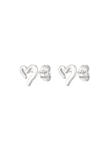 Liora Heart Earrings – Mini-Ohrstecker in Herzform aus Edelstahl in Gold und Silber