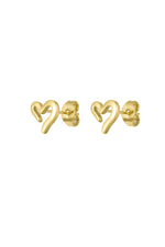 Liora Heart Earrings – Mini-Ohrstecker in Herzform aus Edelstahl in Gold und Silber
