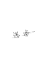 Lucky Sparkle Earrings – Mini-Ohrstecker aus Edelstahl mit Strasssteinen in Gold und Silber