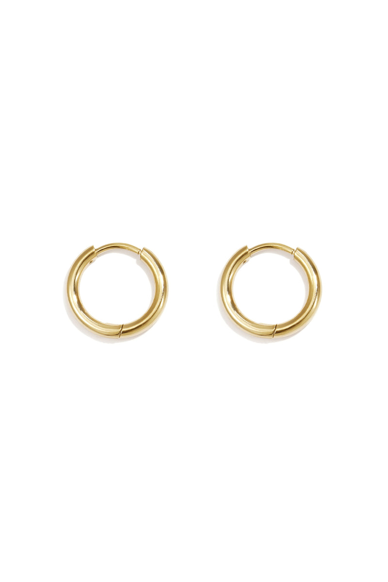 Mini Hoop Earrings – small stainless steel hoop earrings in gold and silver