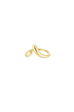 Novara Open Ring – Ring aus Edelstahl mit offenem Tropfen-Detail in Gold und Silber
