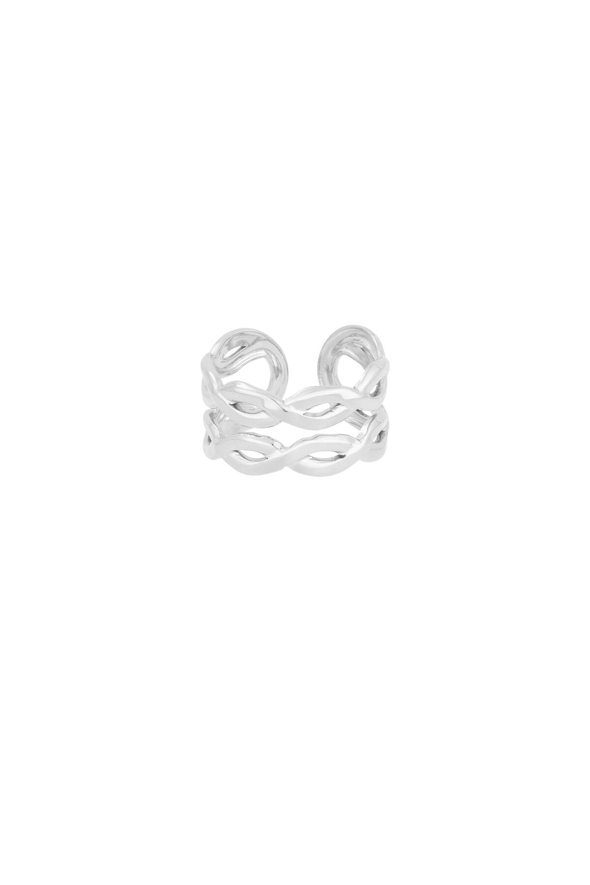 Orla Twist Ring – geflochtener Statement-Ring aus Edelstahl in Gold und Silber