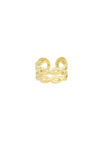Orla Twist Ring – geflochtener Statement-Ring aus Edelstahl in Gold und Silber