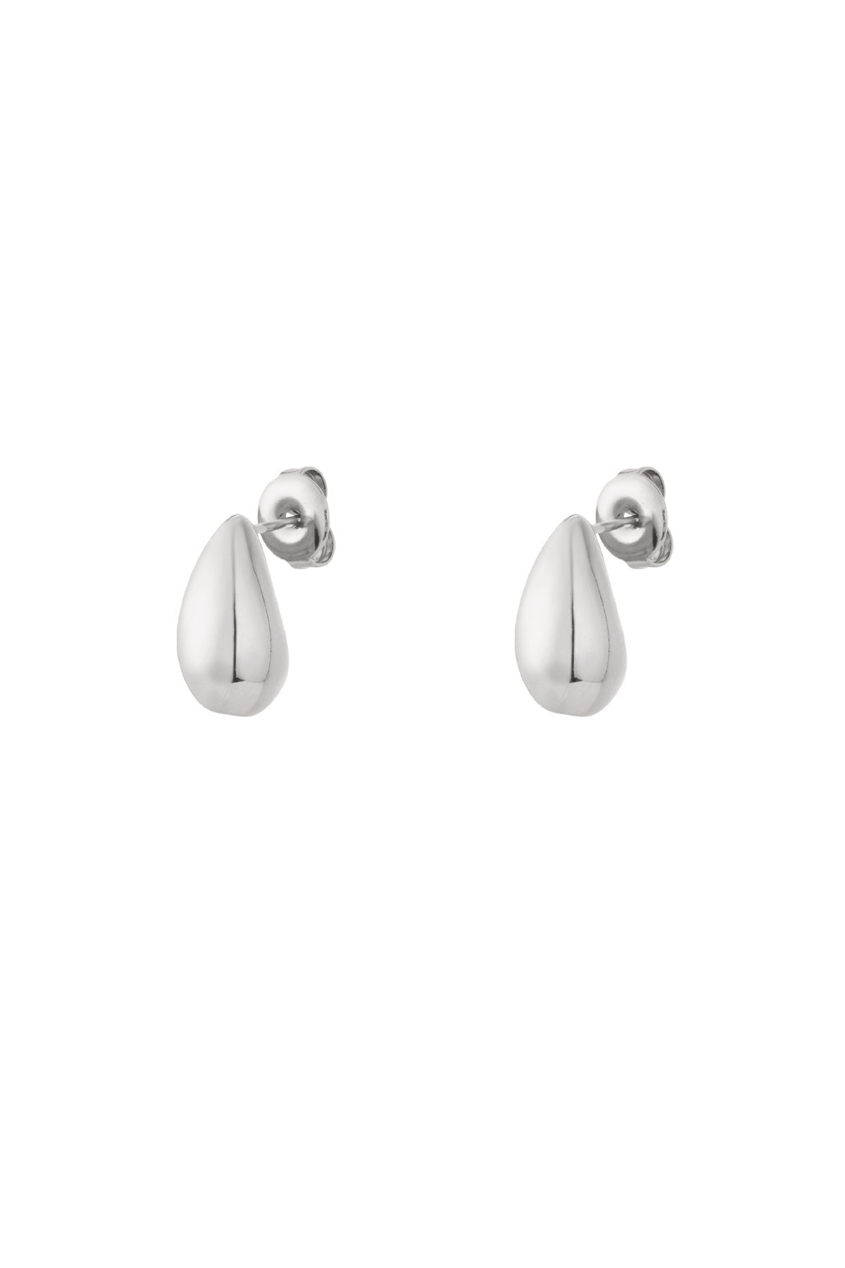 Pure Drops Earrings – Ohrstecker in Tropfenform aus Edelstahl, 14 Karat vergoldet