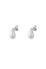 Pure Drops Earrings – Ohrstecker in Tropfenform aus Edelstahl, 14 Karat vergoldet