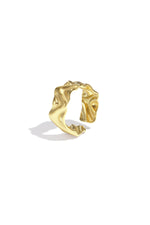 Sculpta Curve Ring – organisch geformter Ring aus Edelstahl in Gold und Silber