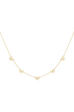 Seline Knot Necklace – Halskette mit Schleifen-Anhängern aus Edelstahl in Gold und Silber