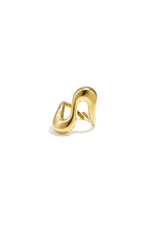 Sera Flow Ring – verstellbarer Statement-Ring aus Edelstahl in Gold und Silber
