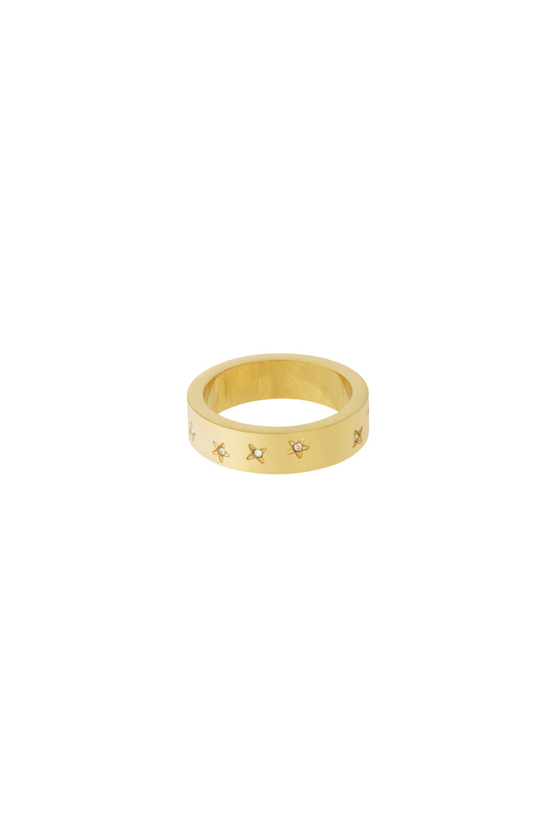 Spark Shine Ring – Ring aus Edelstahl mit Sonnenmotiv in Gold