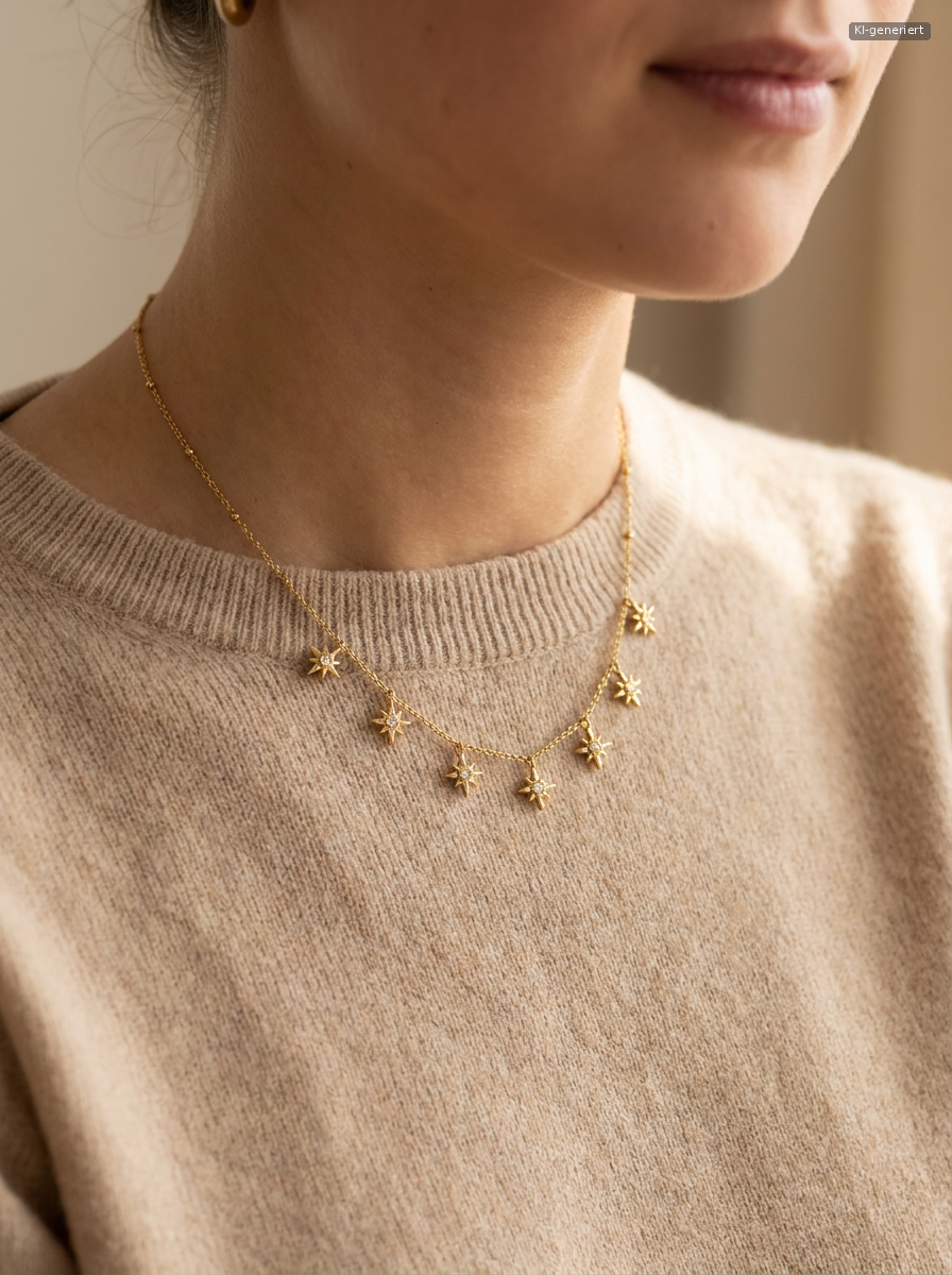 Stella Charm Necklace getragen 1 (KI-generiert)