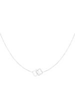 Twin Clover Necklace – Halskette mit Kleeblatt-Anhänger aus Edelstahl in Gold und Silber