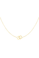 Twin Clover Necklace – Halskette mit Kleeblatt-Anhänger aus Edelstahl in Gold und Silber