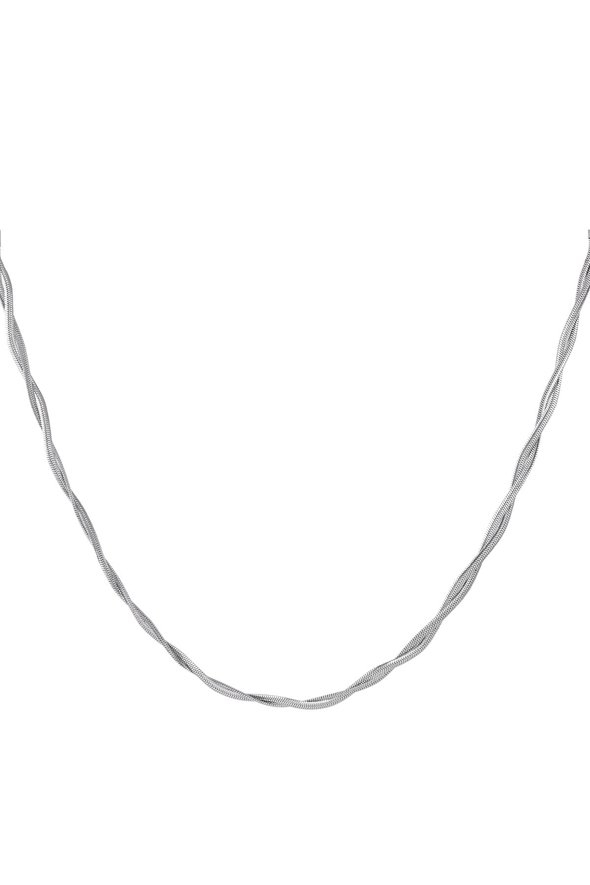 Twist Snake Chain Necklace – gedrehte Schlüsselbeinkette aus Edelstahl in Gold und Silber