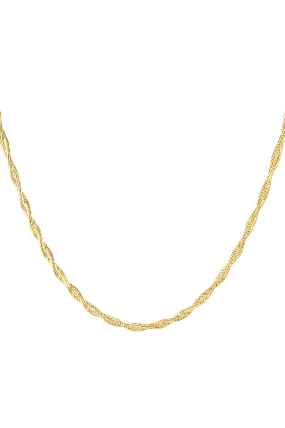 Twist Snake Chain Necklace – gedrehte Schlüsselbeinkette aus Edelstahl in Gold und Silber