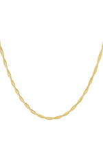Twist Snake Chain Necklace – gedrehte Schlüsselbeinkette aus Edelstahl in Gold und Silber